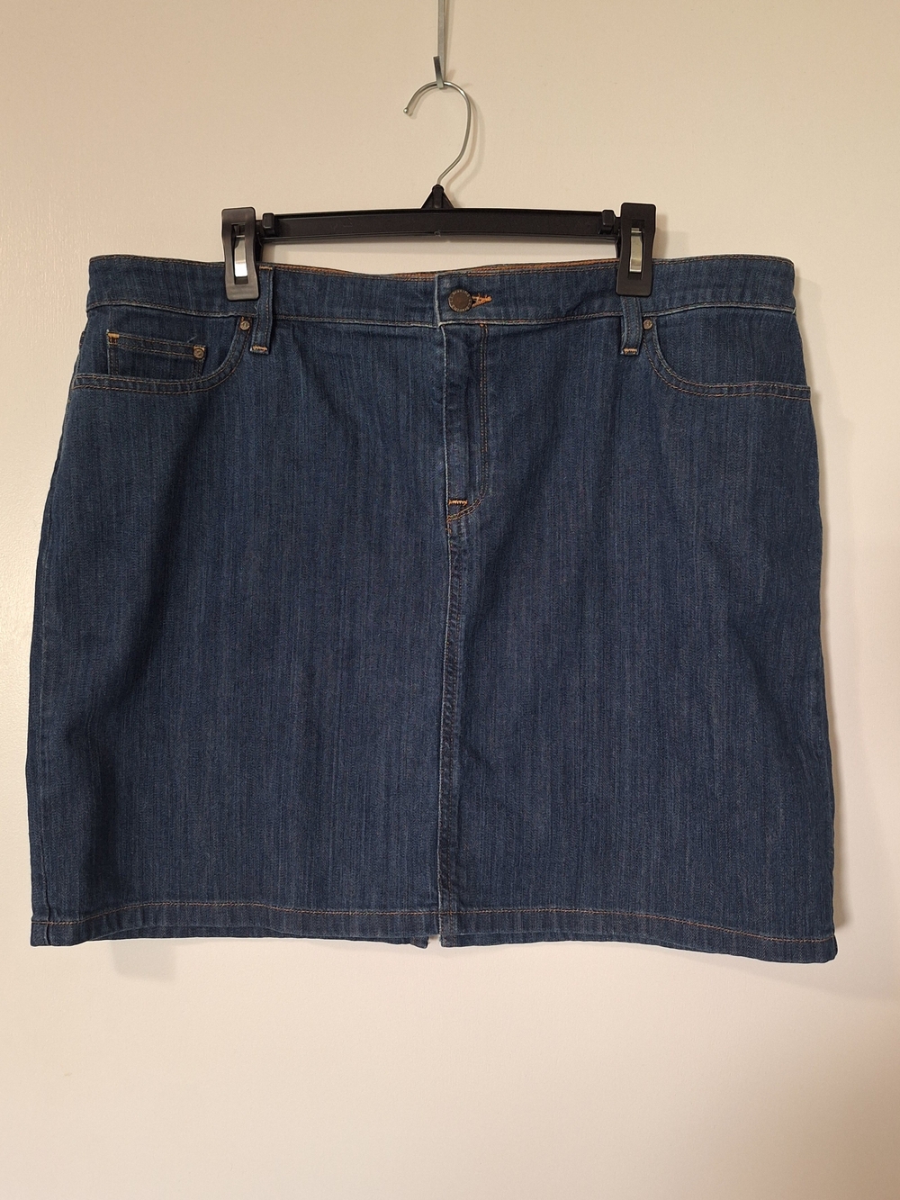 L.L. Bean Dark Blue Denim Classic Mini Skirt